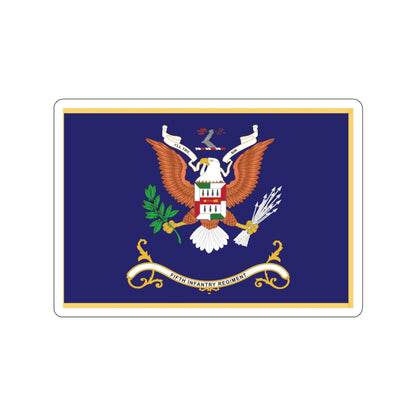 Kiss-Cut Stickers - Army - Regimental Colors - 5th Infantry Regiment  - I'LL TRY, SIR - Flag w Fringe X 300