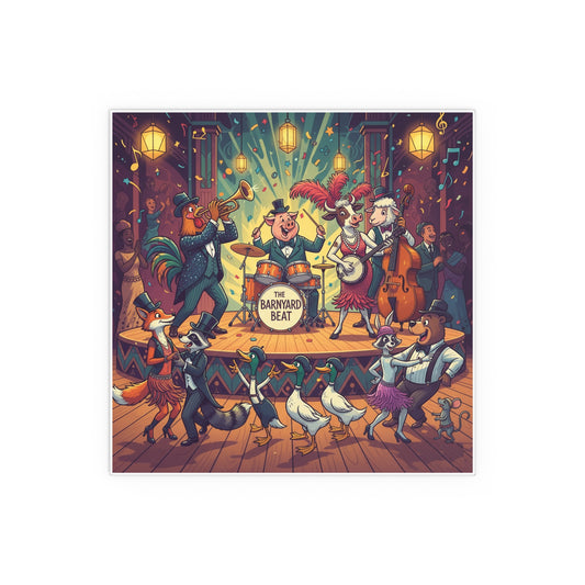 Indoor and Outdoor Silk Posters - Farm Band Dance
