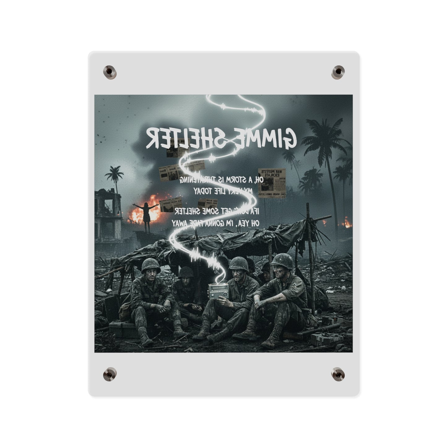 Acrylic Wall Art Panel - Giveme Shelter X 2024