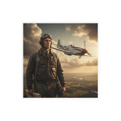 Indoor and Outdoor Silk Posters - Army Air Corps Pilot