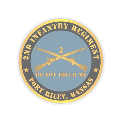 Kiss-Cut Stickers - Army - 2nd  Infantry Regiment Branch - Do Not Touch Me - Fort Riley, Kansas