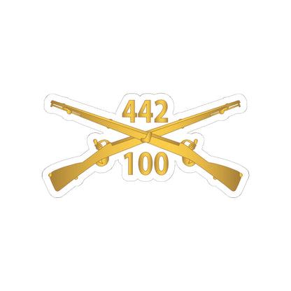 Kiss-Cut Stickers - Army - 100th Infantry Battalion, 442nd Infantry Regiment - wo Txt w Br X 300