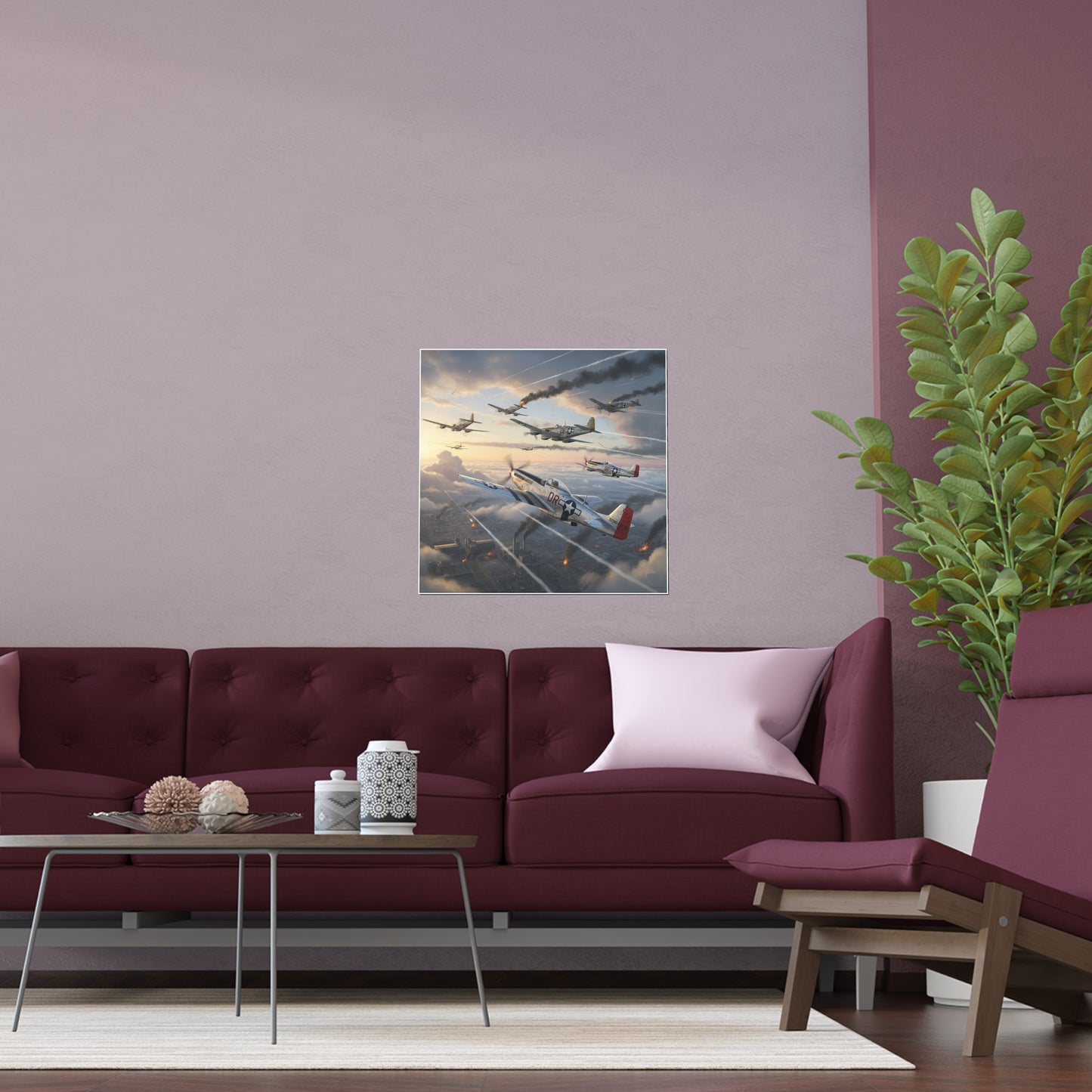 Indoor and Outdoor Silk Posters - Red Tails in Action