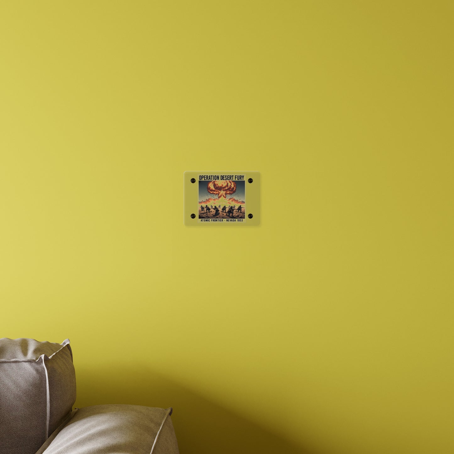 Acrylic Wall Art Panel - Atomic Testing in Nevada Desert Operation Fury