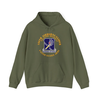 Unisex Heavy Blend™ Hooded Sweatshirt - Army  - 188th Airborne - Glider Infantry Regiment - DUI X 300