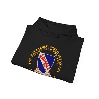 Unisex Heavy Blend™ Hooded Sweatshirt - Army -  1st Bn, 508th Infantry Regiment - Fury From the Sky - DUI X 300