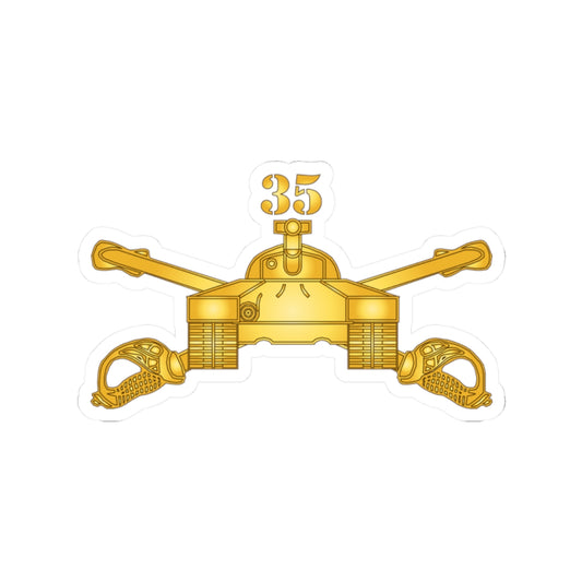 Kiss-Cut Stickers - Army -  35th Armor - Armor Branch wo Txt X 300