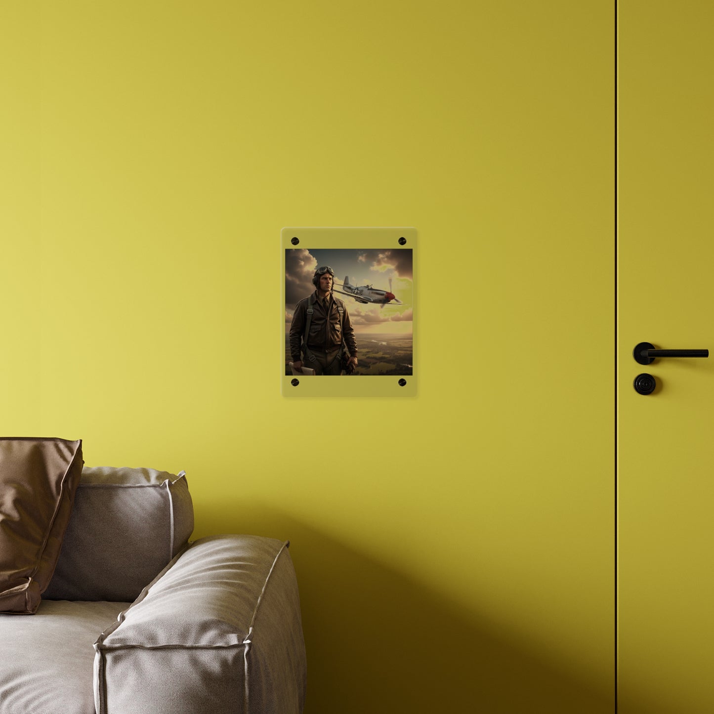 Acrylic Wall Art Panel - Army Air Corps Pilot