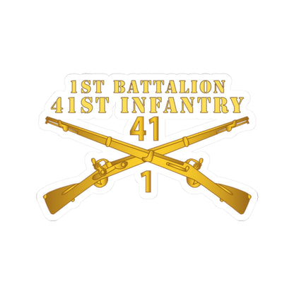 Kiss-Cut Stickers - Army - 1st Bn 41st  Infantry X 300 - Hat