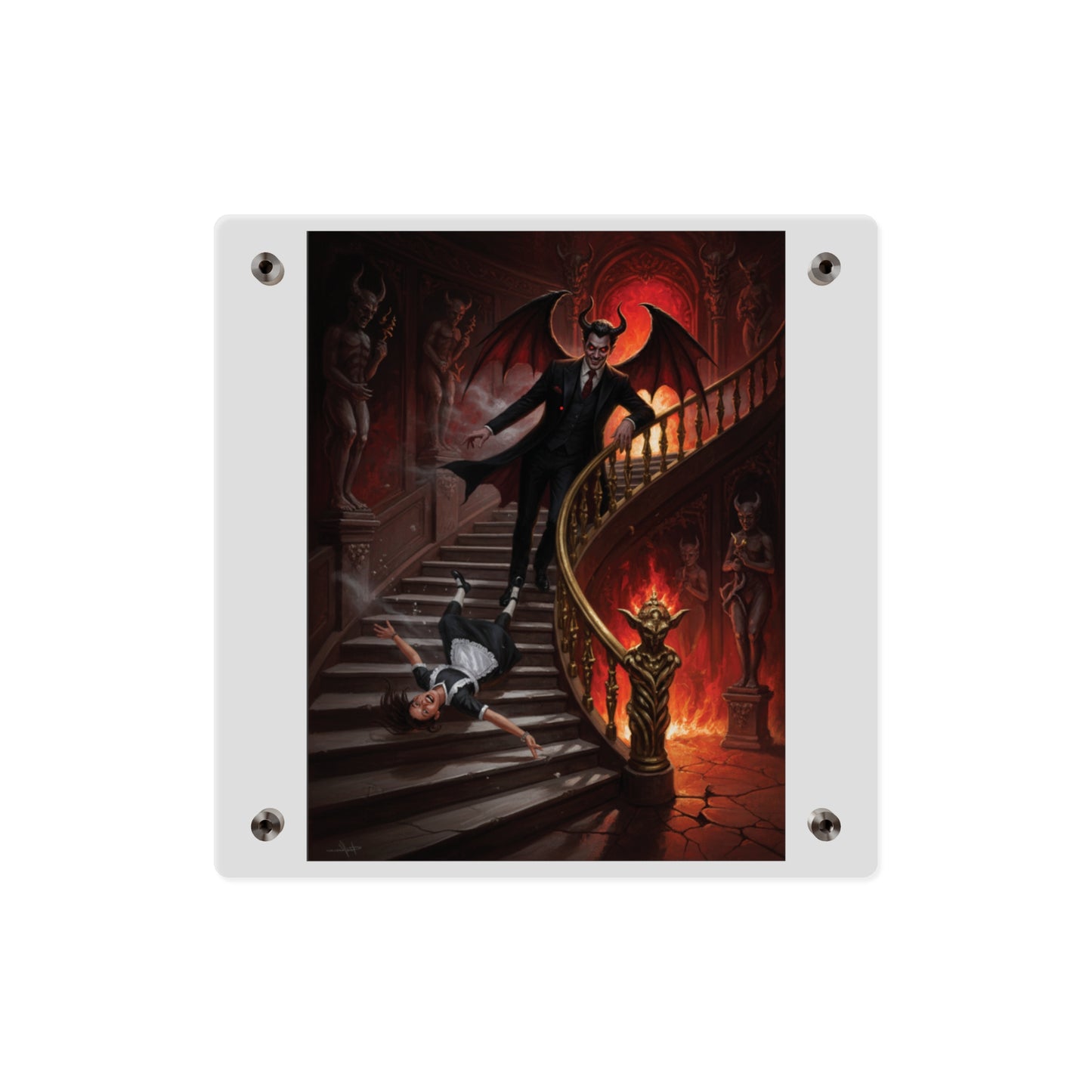 Acrylic Wall Art Panel - devil and maid