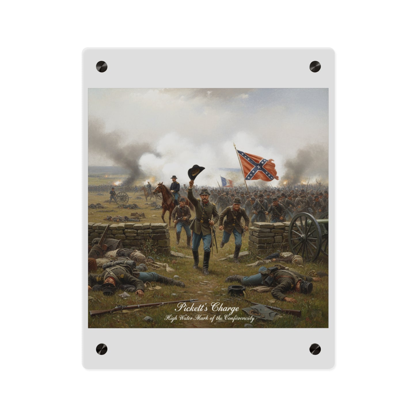 Acrylic Wall Art Panel - Picketts Charge with Hat