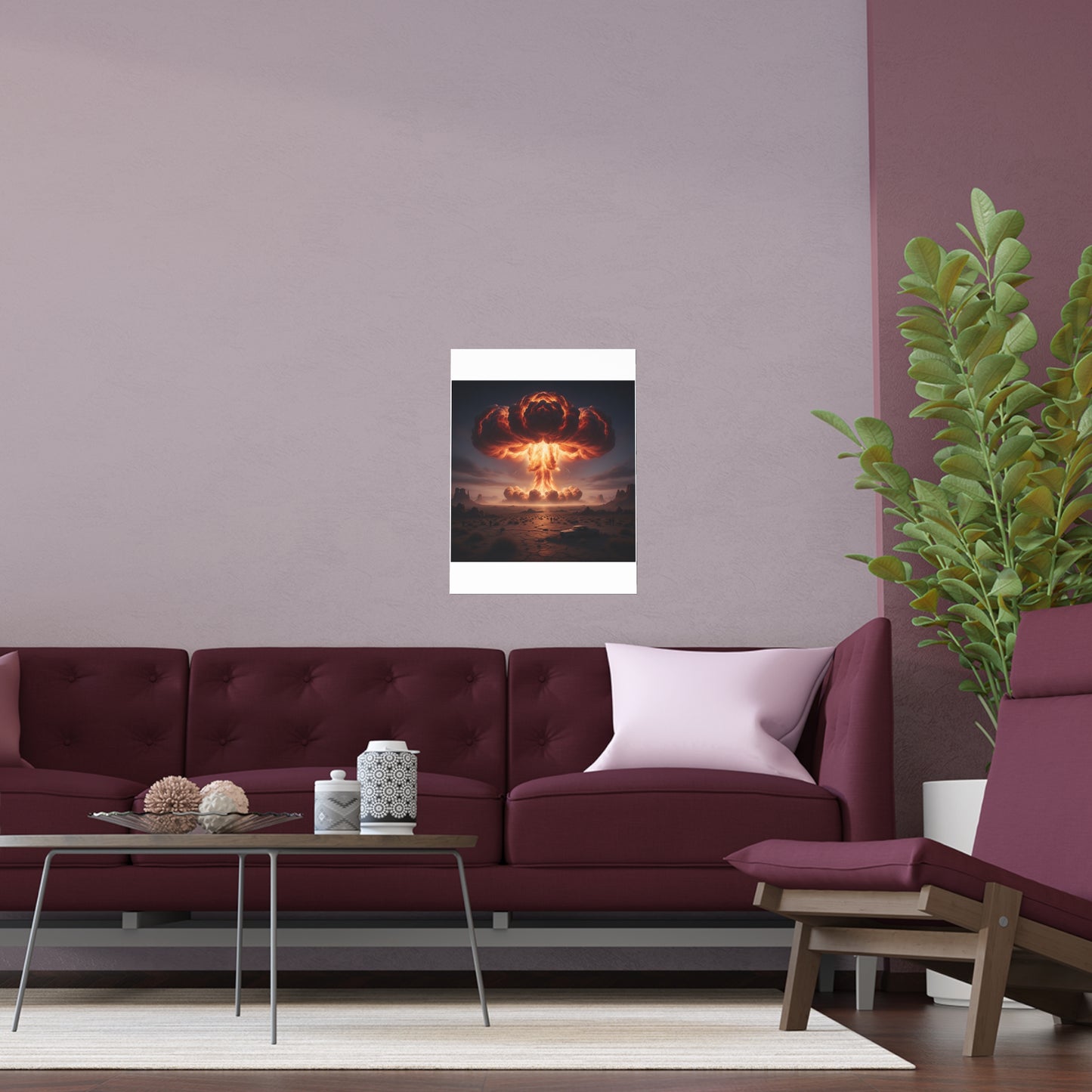 Indoor and Outdoor Silk Posters - Atomic Blast in the desert