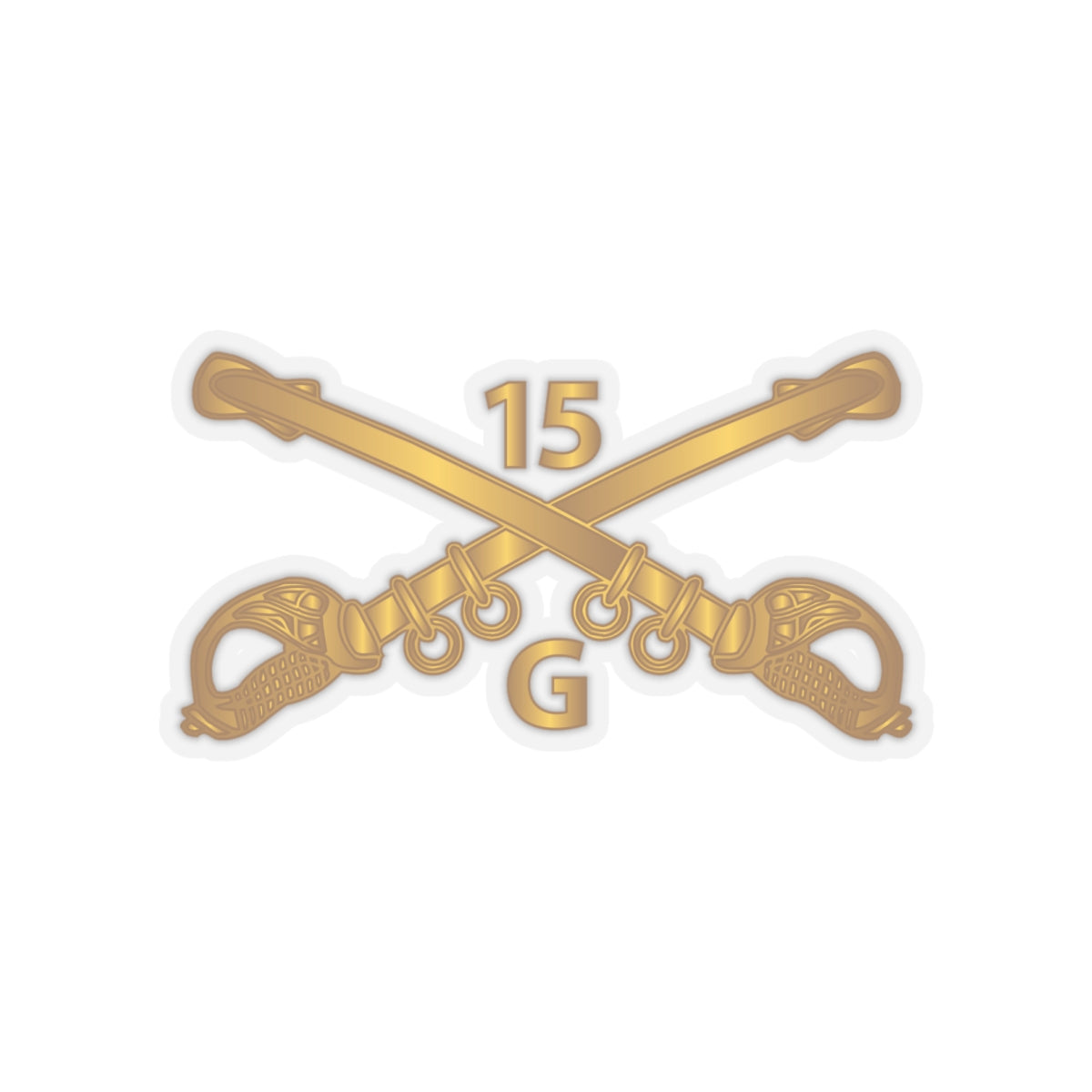 Kiss-Cut Stickers - Army - G Troop - 15th Cavalry Branch wo Txt