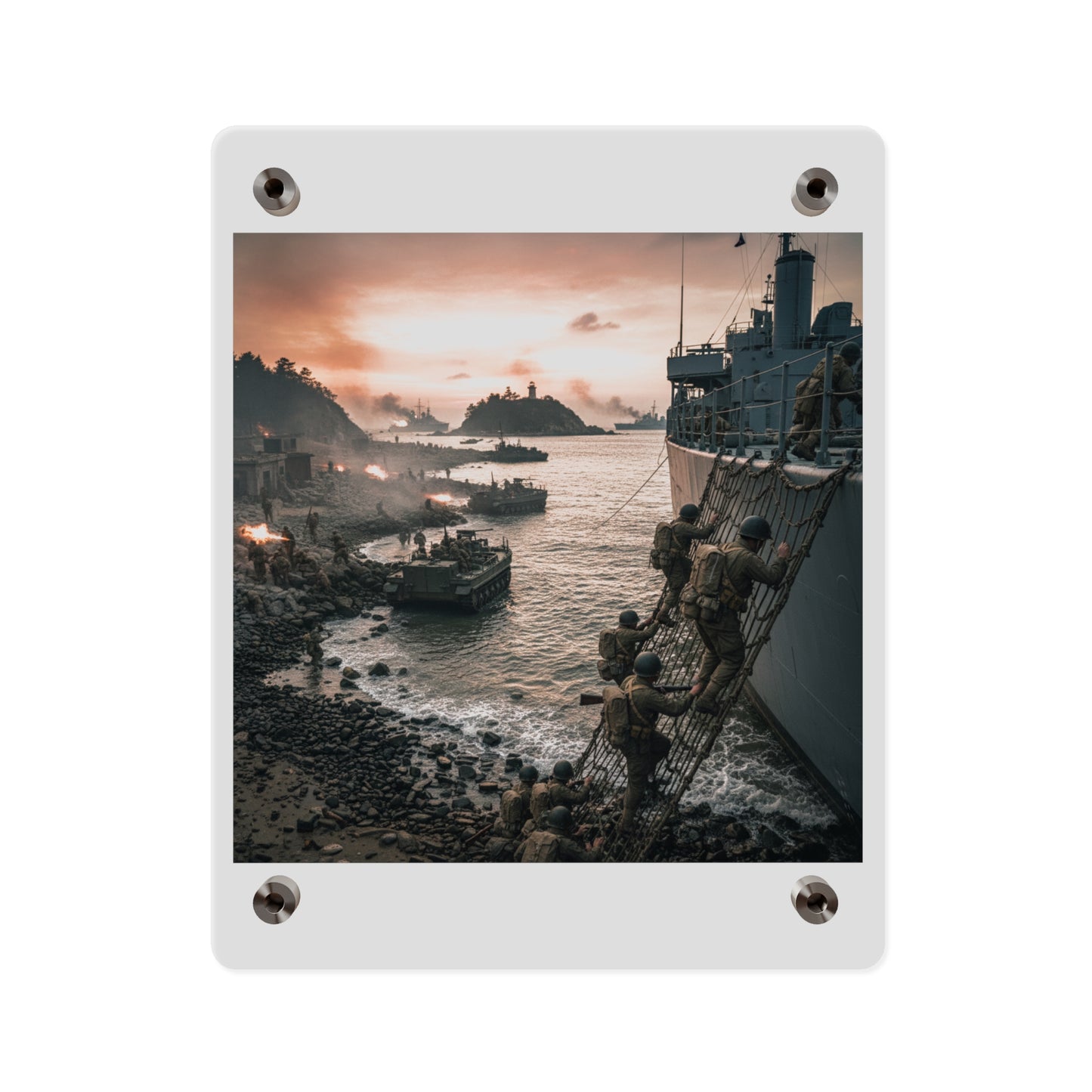 Acrylic Wall Art Panel - Inchon Landing - Korean War