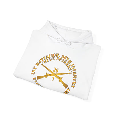 Unisex Heavy Blend™ Hooded Sweatshirt - Army - 1st Bn 26th Infantry Regiment - Blue Spaders w Infantry Br X 300