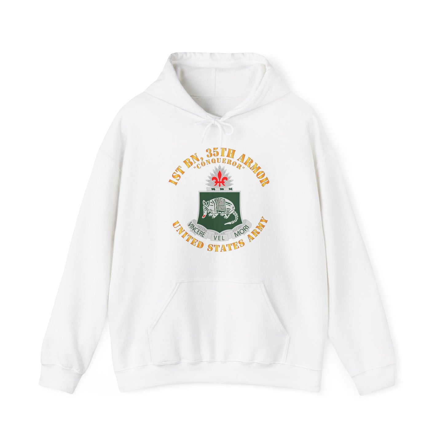 Unisex Heavy Blend™ Hooded Sweatshirt - Army - 1st Bn, 35th Armor - Conqueror - DUI - V1 X 300