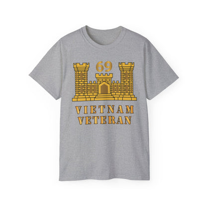 Unisex Ultra Cotton Tee - Army - 69th Engineer Battalion - ENG Branch - Vietnam Veteran X 300