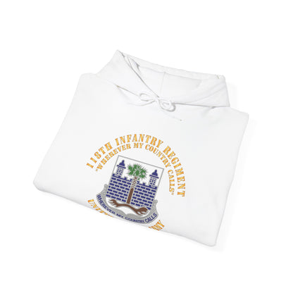 Unisex Heavy Blend™ Hooded Sweatshirt - Army -  118th Infantry Regiment - Wherever My Country Calls - US Army X 300