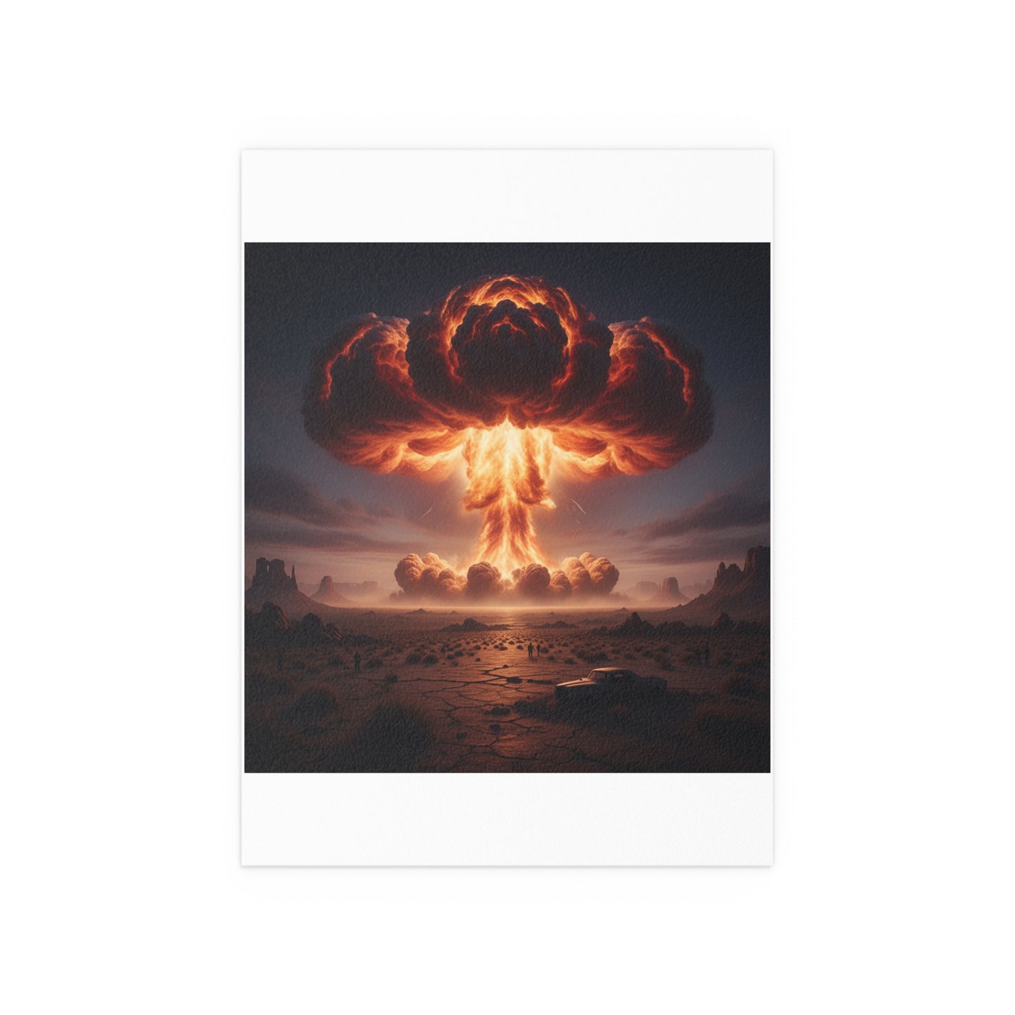 Indoor and Outdoor Silk Posters - Atomic Blast in the desert