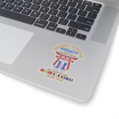 Kiss-Cut Stickers - Army - Combat Veteran - 187th Infantry Regiment - Torii, Rakkasans, Let Valor Not Fail, English, Latin w CIB w IRAQ SVC