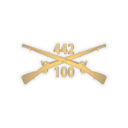 Kiss-Cut Stickers - Army - 100th Infantry Battalion, 442nd Infantry Regiment - wo Txt w Br X 300