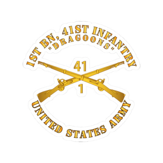 Kiss-Cut Stickers - Army - 1st Bn, 41st Infantry - Dragoons
