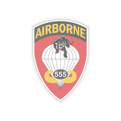 Kiss-Cut Stickers - Army - 555th Parachute Infantry Battalion - SSI w Br - Ribbon