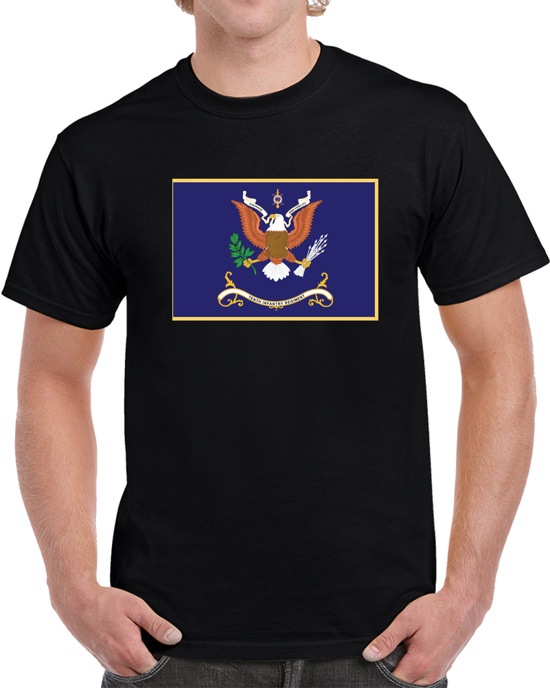 Army - Regimental Colors - 10th Infantry Regiment  - Courage And Fidelity X 300 T Shirt