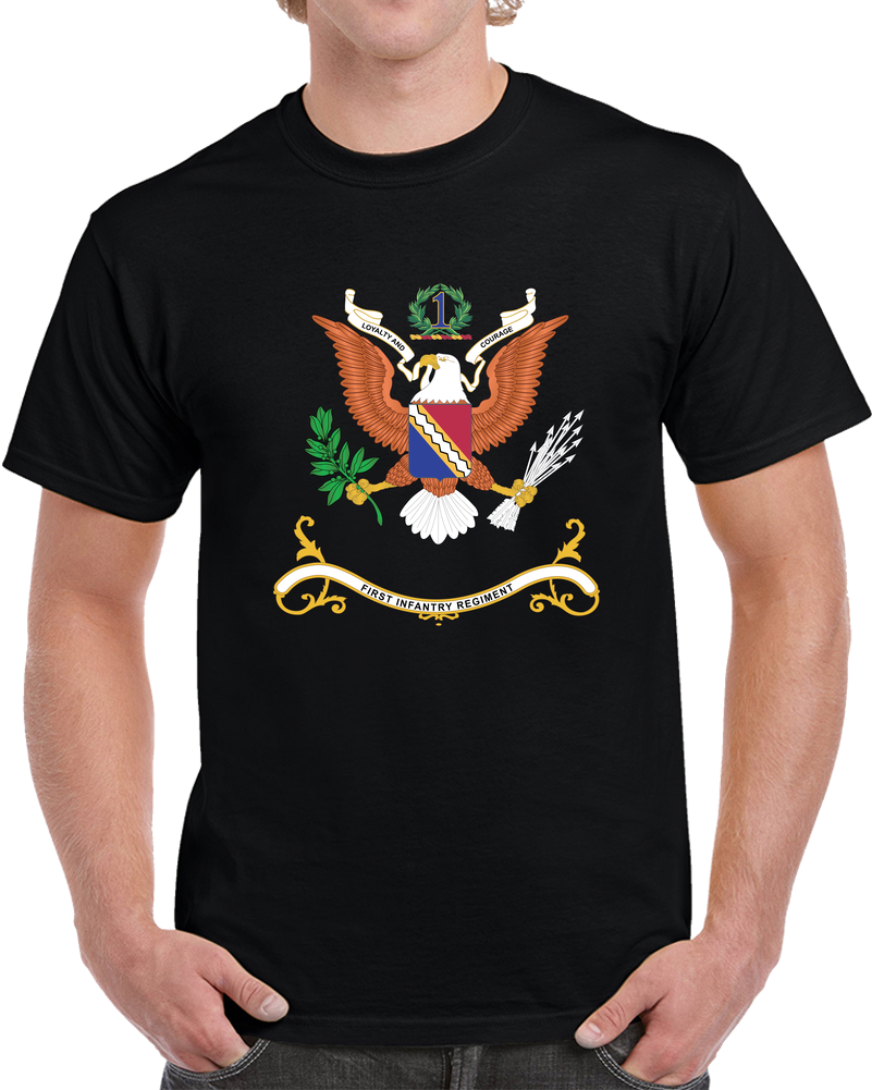 Army - Regimental Colors - 1st Infantry Regiment X 300 T Shirt