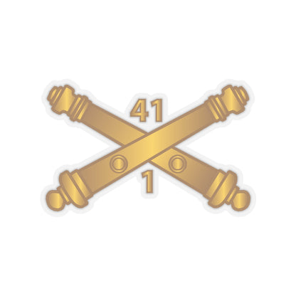 Kiss-Cut Stickers - Army - 1st Bn 41st Artillery  w Branch X 300