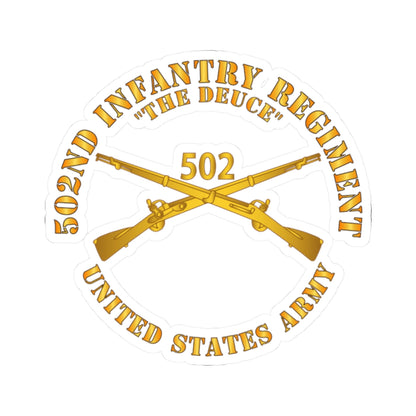 Kiss-Cut Stickers - Army - 502nd Infantry Regt - The Deuce - Infantry Br