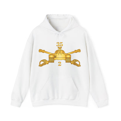 Unisex Heavy Blend™ Hooded Sweatshirt - Army - 2nd Bn, 35th Armor - Armor Branch wo Txt X 300