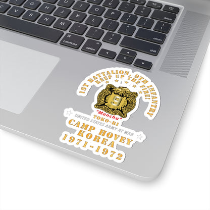 Kiss-Cut Stickers - Army - 1st Battalion, 9th Infantry - Manchus - Keep Up the Fire - Camp Hovey Korea - Toko-ri X 300