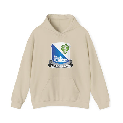 Unisex Heavy Blend™ Hooded Sweatshirt -  Army - 100th Infantry Battalion - DUI wo Txt X 300