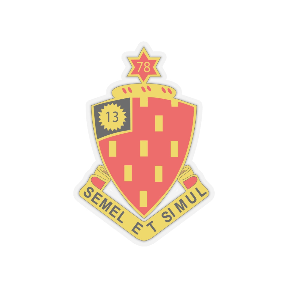 Kiss-Cut Stickers - Army - 78th Field Artillery Regiment wo Txt