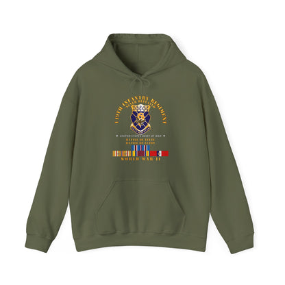 Unisex Heavy Blend™ Hooded Sweatshirt - Army -  149th Infantry Regiment - Battle of Leyet-Luzon - COA - WWII PAC SVC X 300