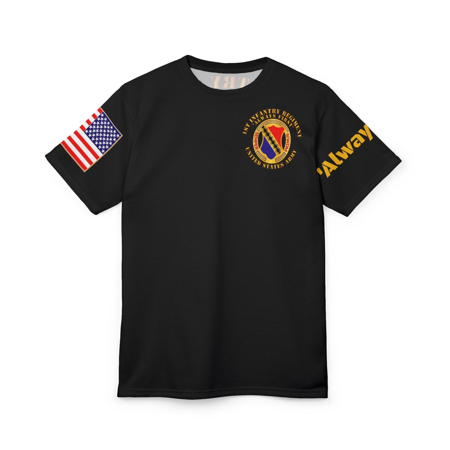 AOP - Army - 1st Infantry Regiment - DUI Front - Coat of Arms - Back with Battalions - L/R Sleeves