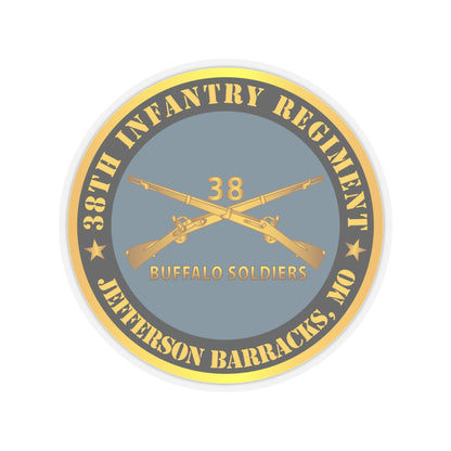 Kiss-Cut Stickers - Army - 38th Infantry Regiment - Buffalo Soldiers - Jefferson Barracks, MO w Inf Branch