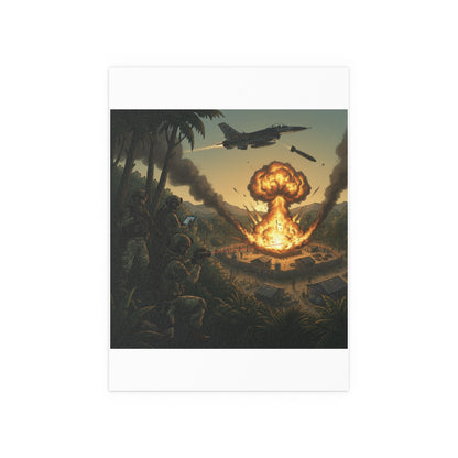 Indoor and Outdoor Silk Posters - Jungle Drug Lab Destruction w Explosions