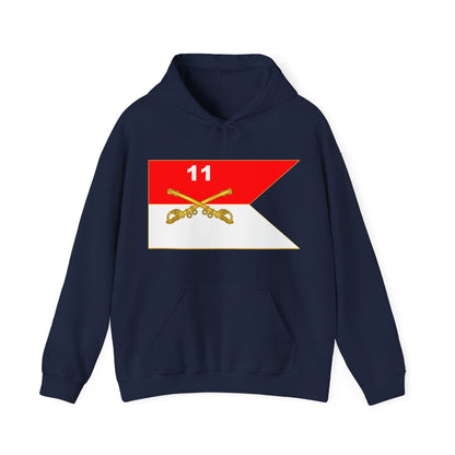 Unisex Heavy Blend™ Hooded Sweatshirt - Army - 11th Armored Cavalry Regiment - Guidon