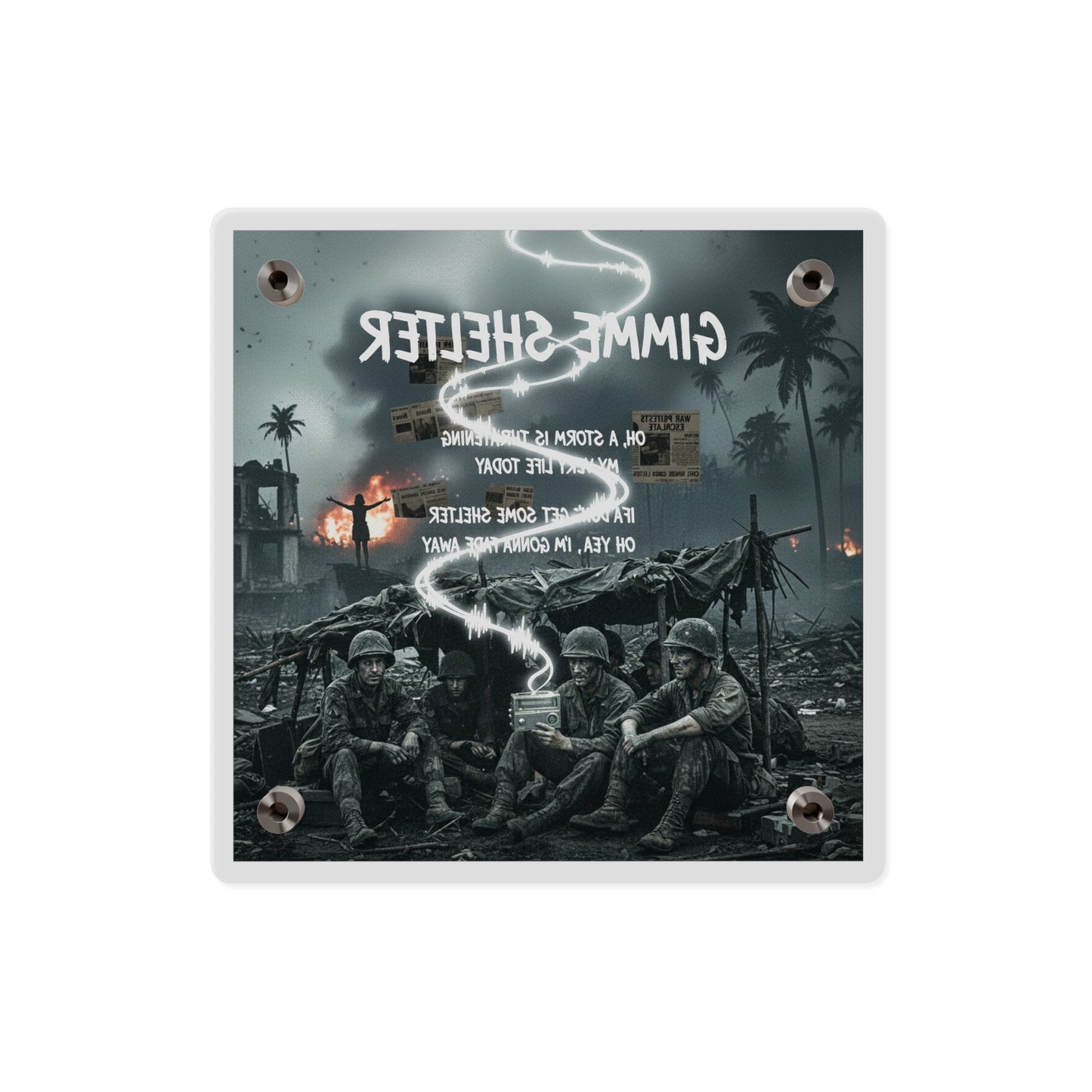 Acrylic Wall Art Panel - Giveme Shelter X 2024