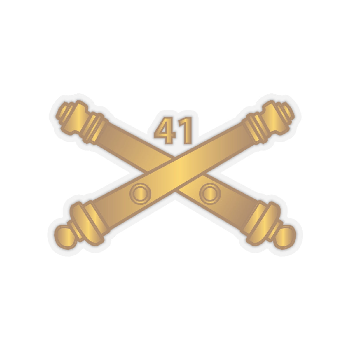 Kiss-Cut Stickers -  Army - 41st Artillery Regiment  w Branch X 300