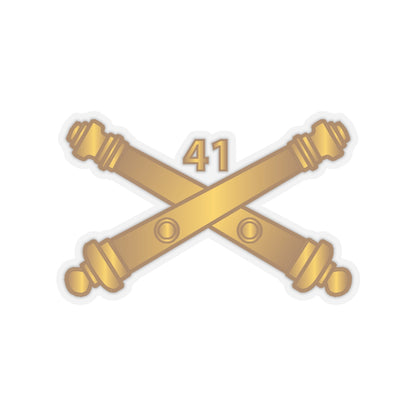 Kiss-Cut Stickers -  Army - 41st Artillery Regiment  w Branch X 300