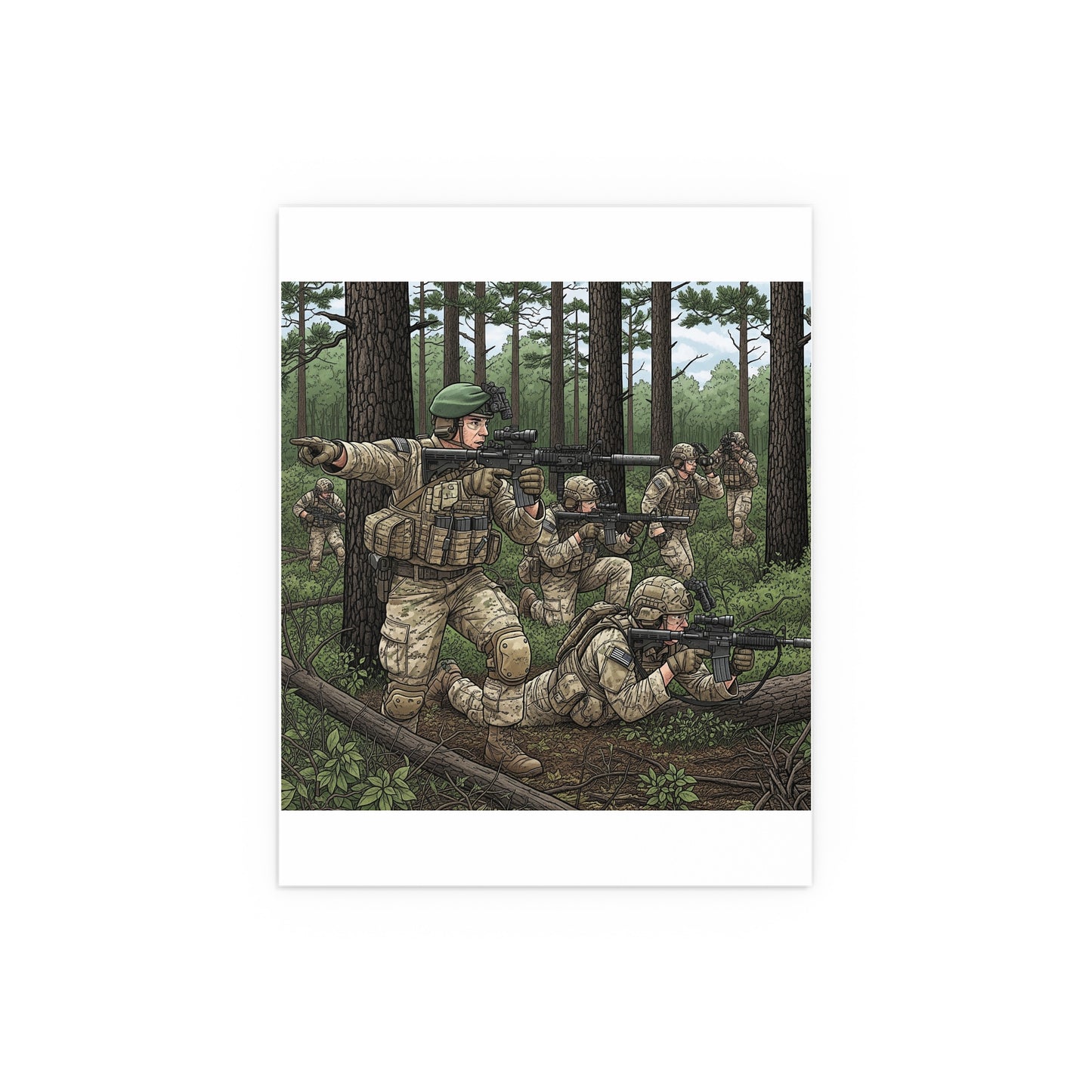 Indoor and Outdoor Silk Posters - Special Forces training at McKall