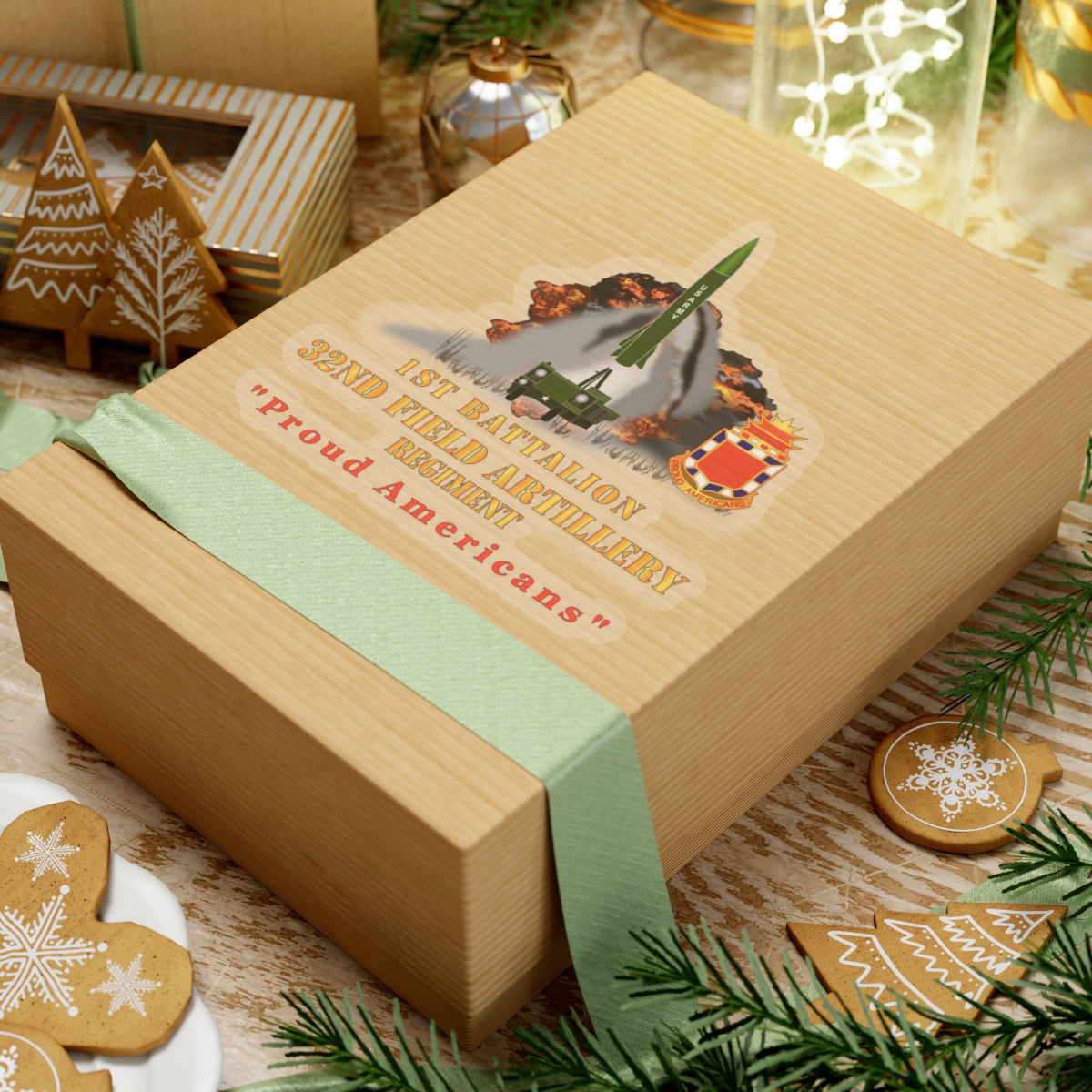 Kiss-Cut Stickers - Army -  1st Bn, 32nd FAR, Proud Americans - MGM 52 - Lance  - Short X 300