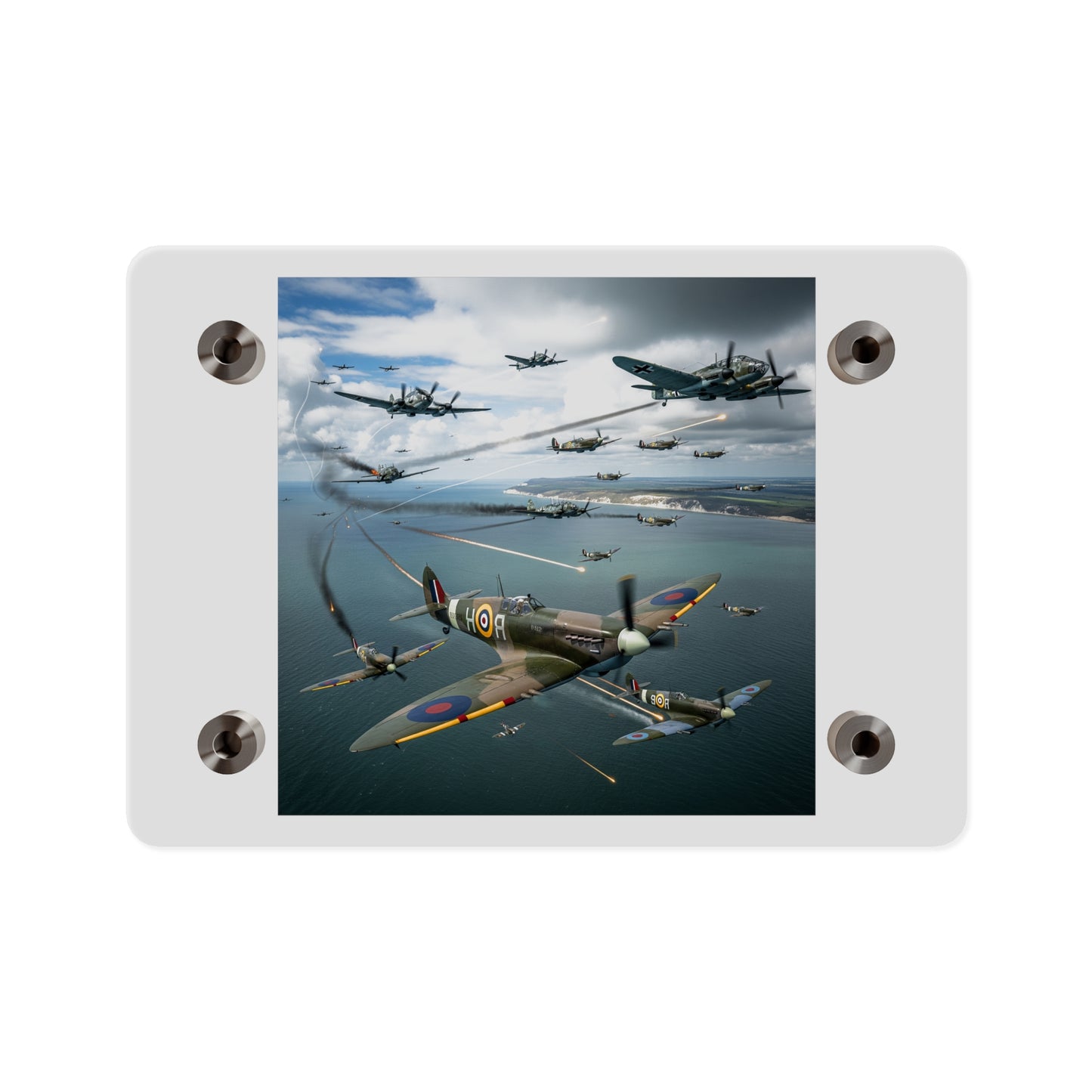 Acrylic Wall Art Panel - British and German aircraft during the Battle of Britain