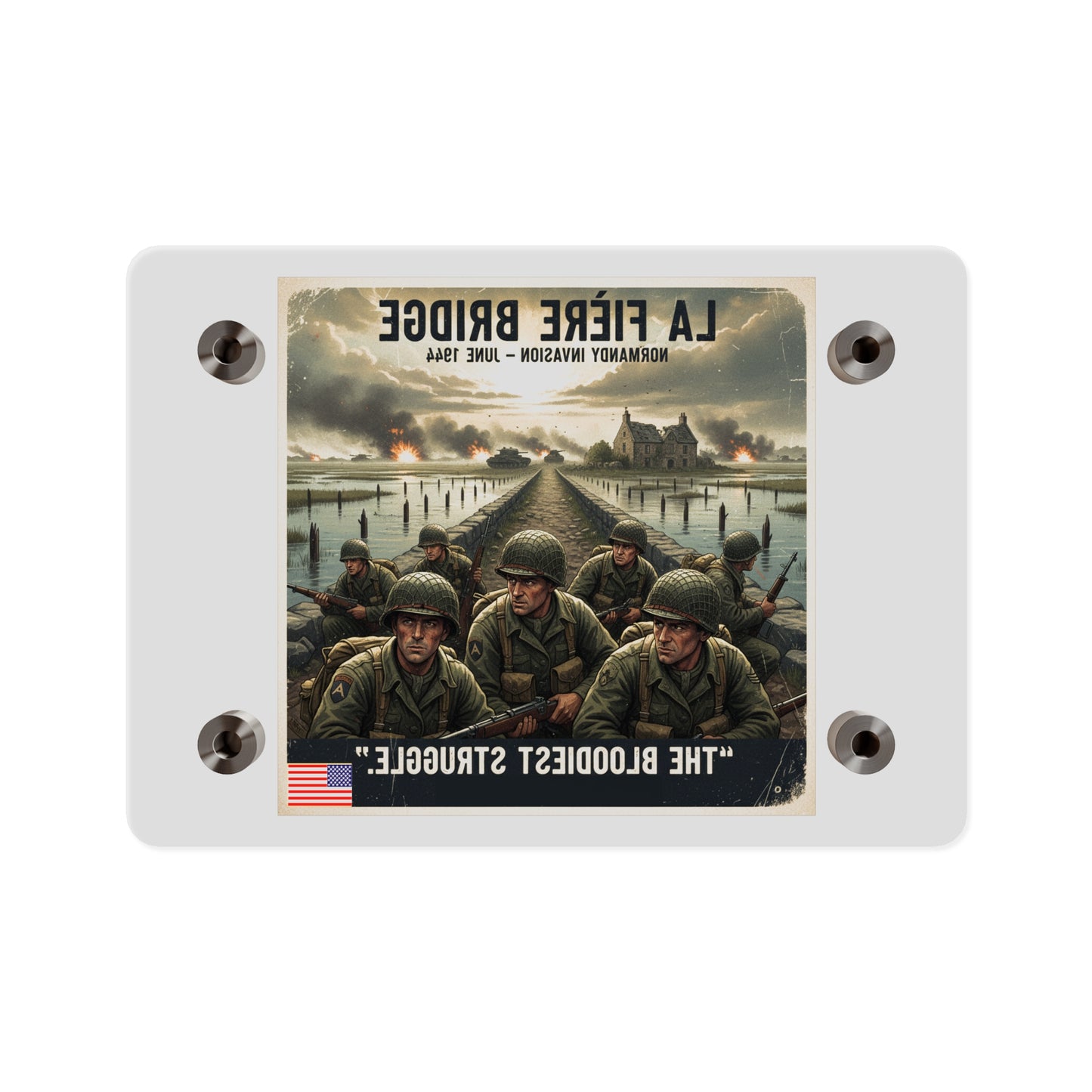 Acrylic Wall Art Panel - 82nd Airborne at the La Fière Bridge