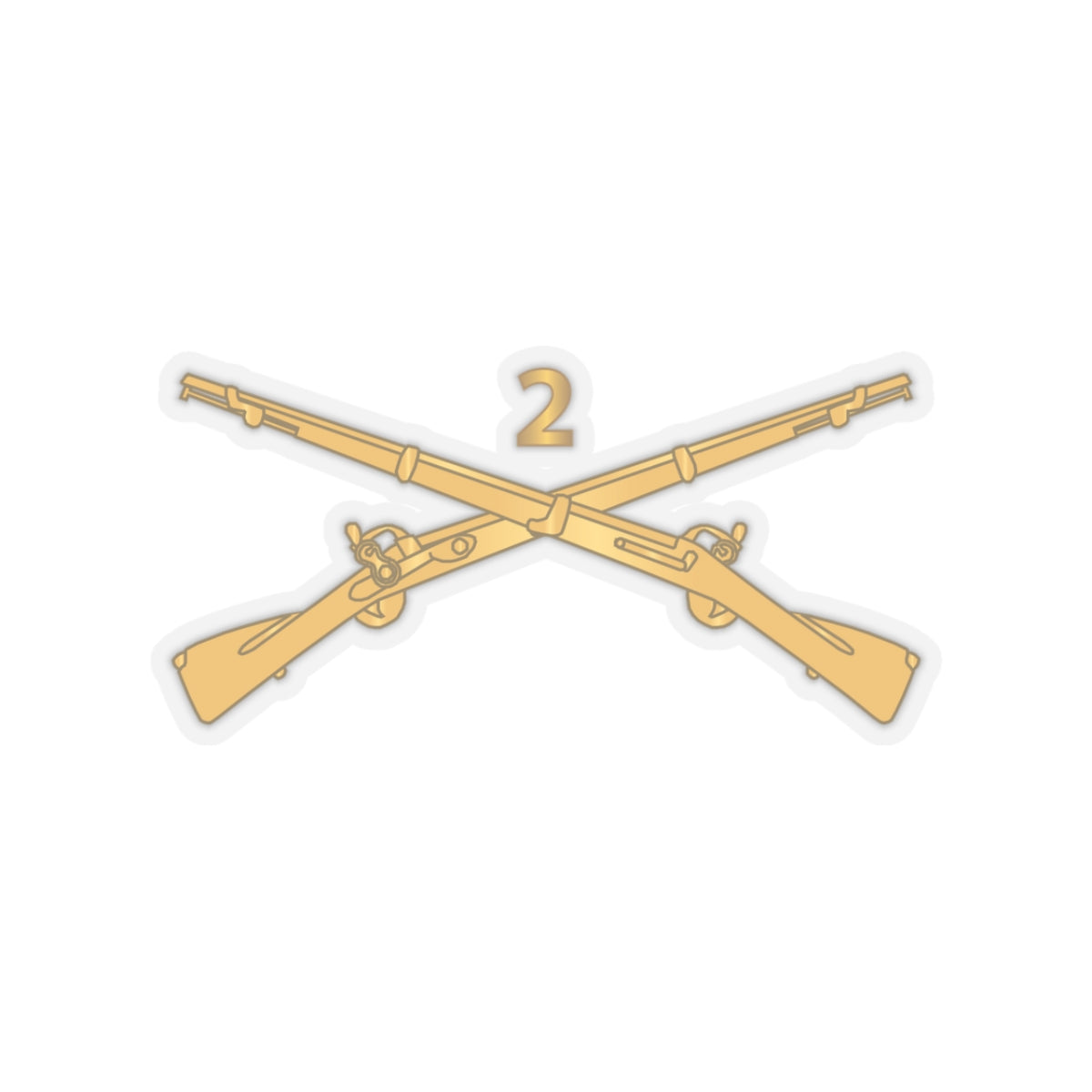 Kiss-Cut Stickers - Army - 2nd Infantry Regiment Branch - wo Txt