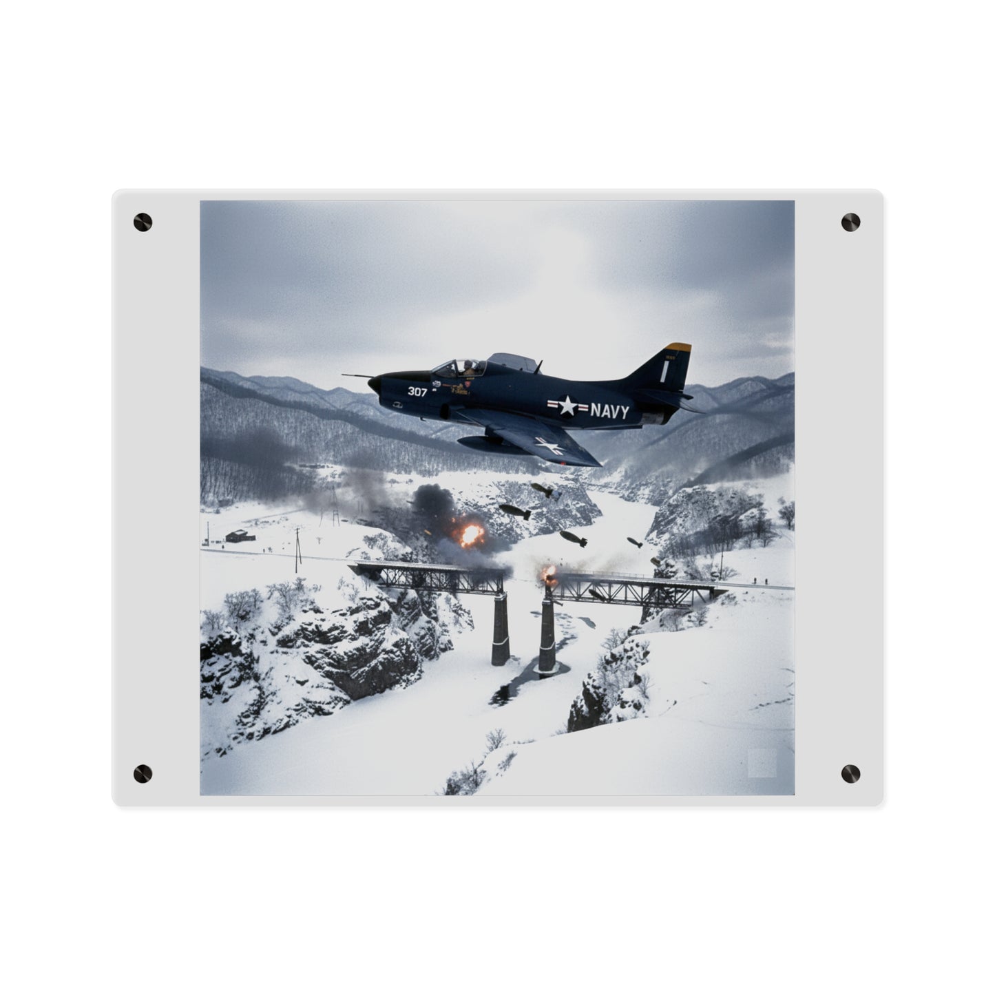 Acrylic Wall Art Panel - Attack at Majon-ni and Samdong-ni during Korean War