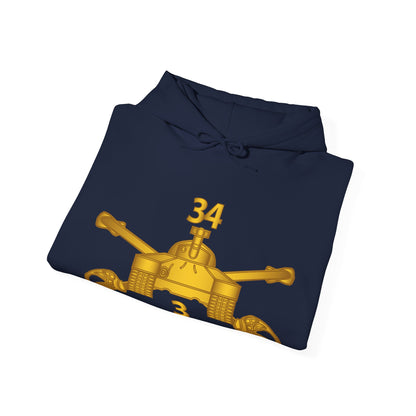 Unisex Heavy Blend™ Hooded Sweatshirt - Army - 3rd Bn 34th Armor - Armor Branch wo Txt
